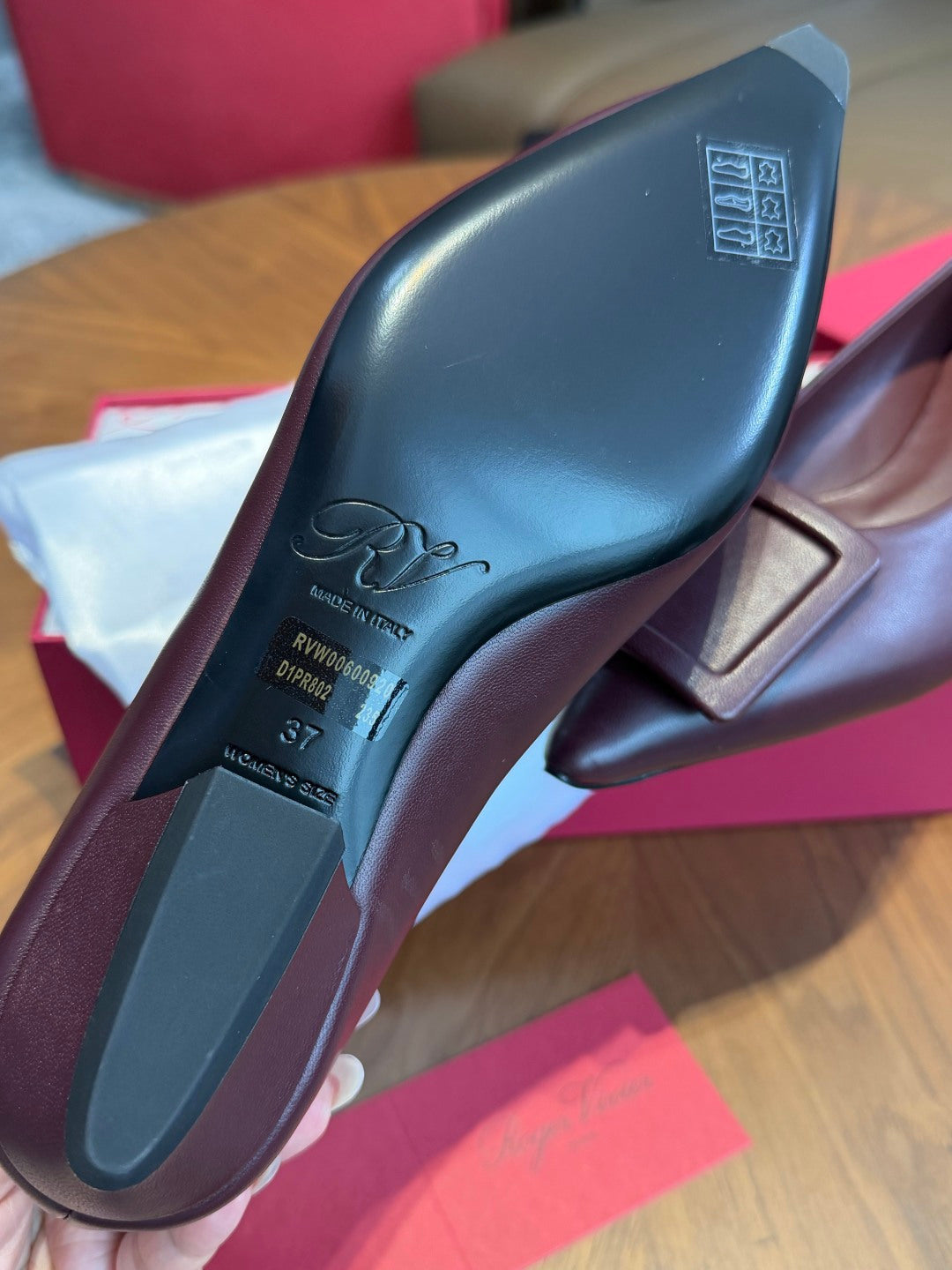 RV 26s The City Ballerinas 1.5cm Burgundy Leather 103516