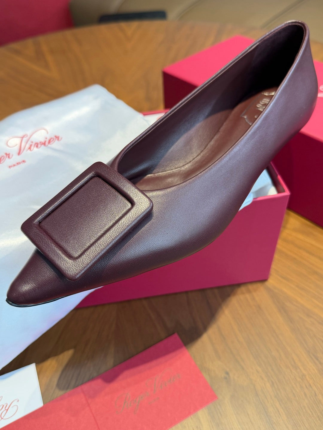 RV 26s The City Ballerinas 1.5cm Burgundy Leather 103516