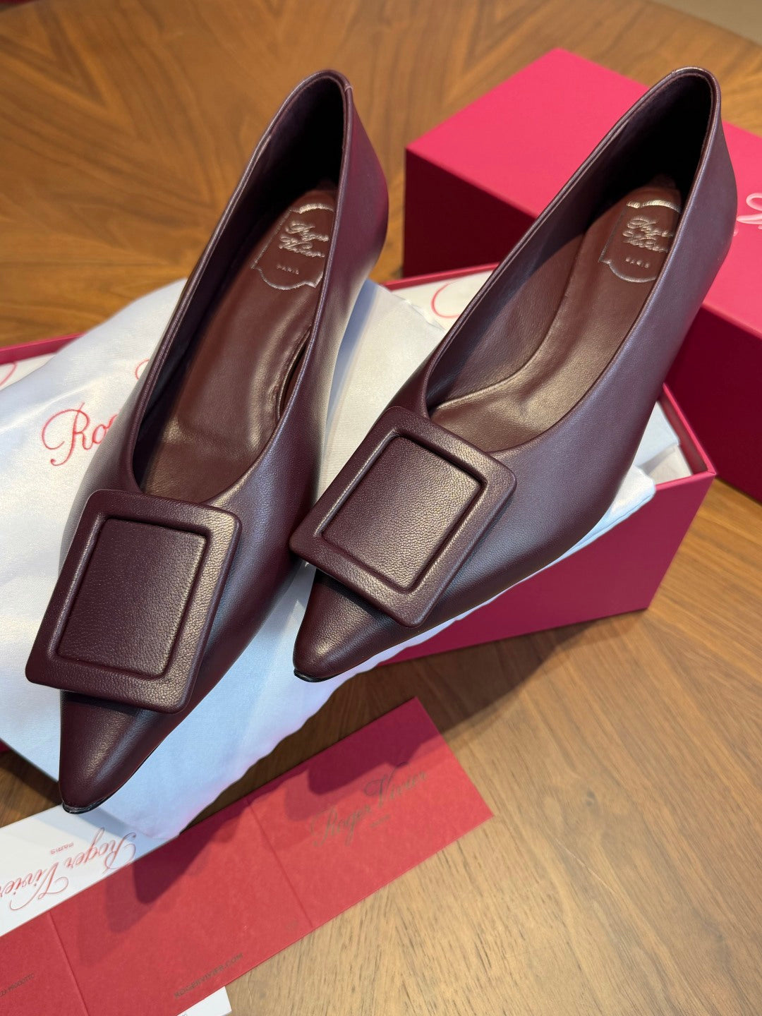 RV 26s The City Ballerinas 1.5cm Burgundy Leather 103516