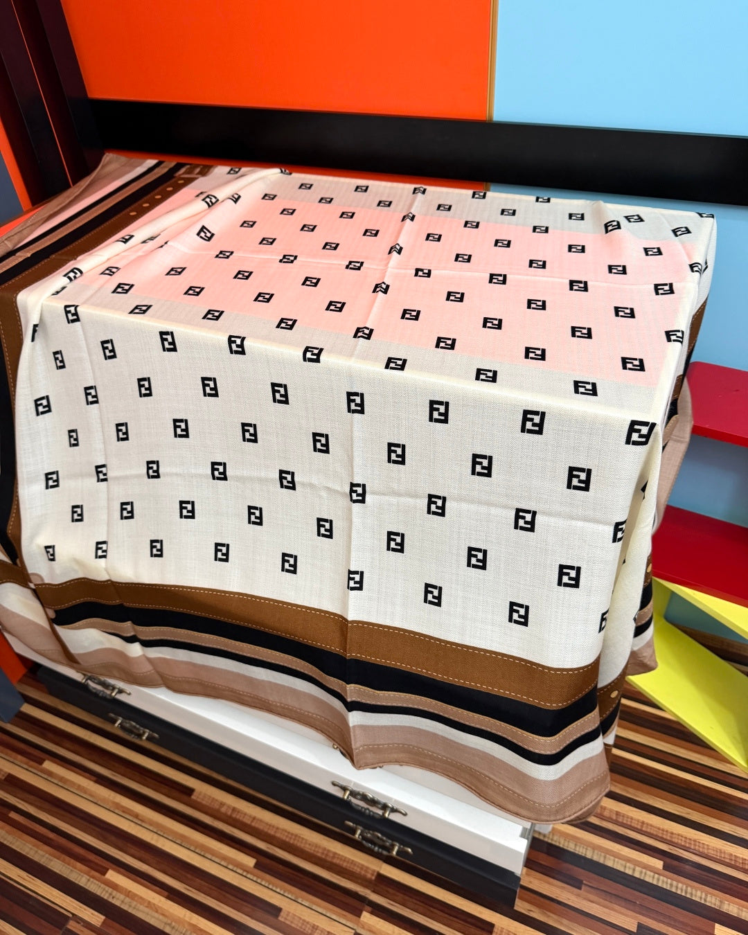 Fendi 26s Scarf 140 In Cashmere And Silk 446709