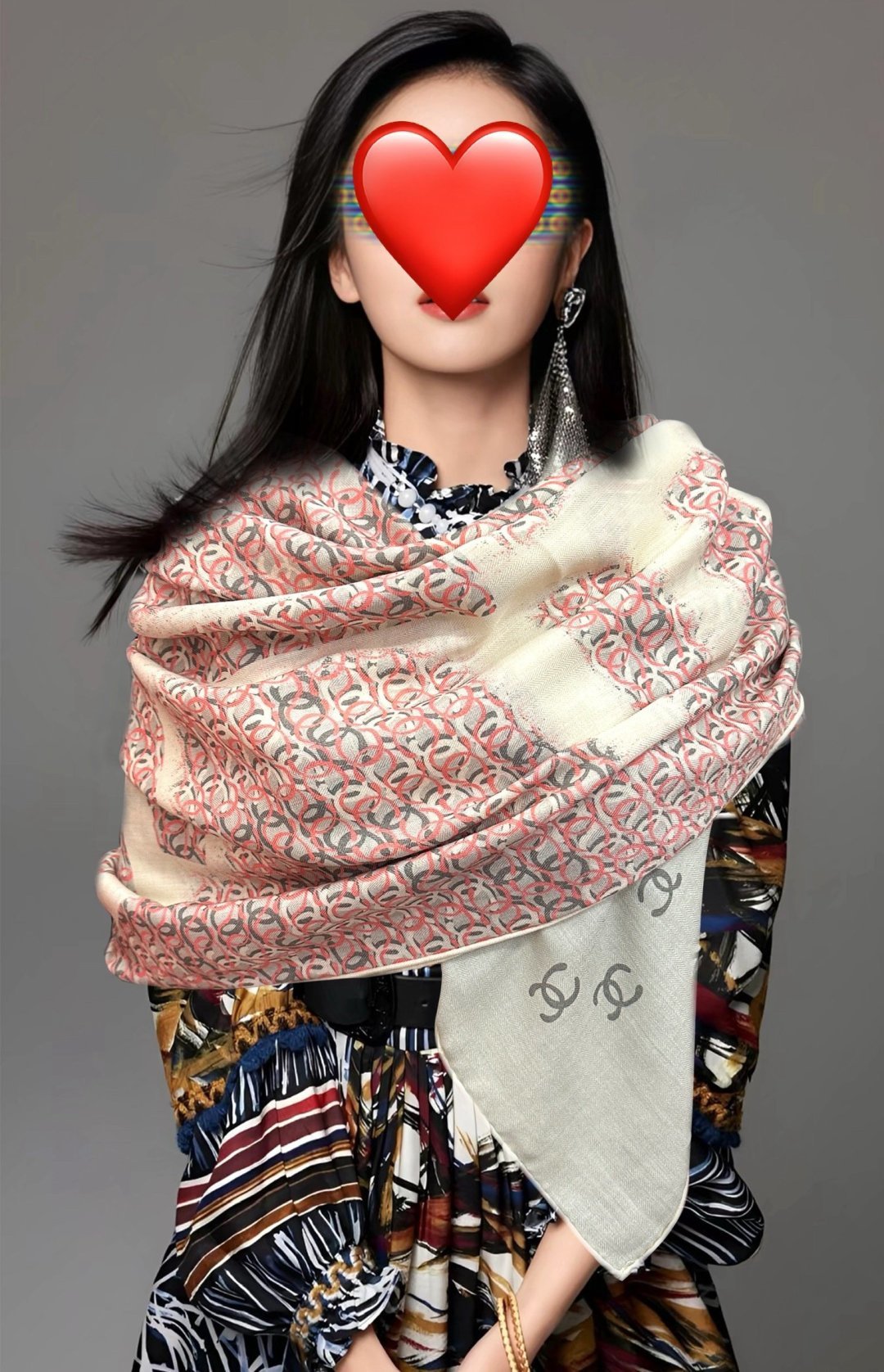 CC 26s Scarf 140 In Cashmere And Silk 452246