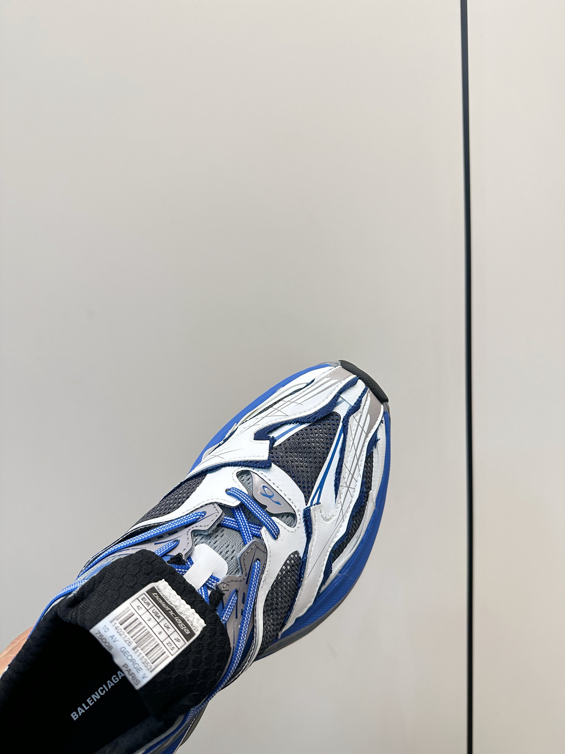Balenciaga Jet Sneaker Cream Blue TPU Mesh 986304