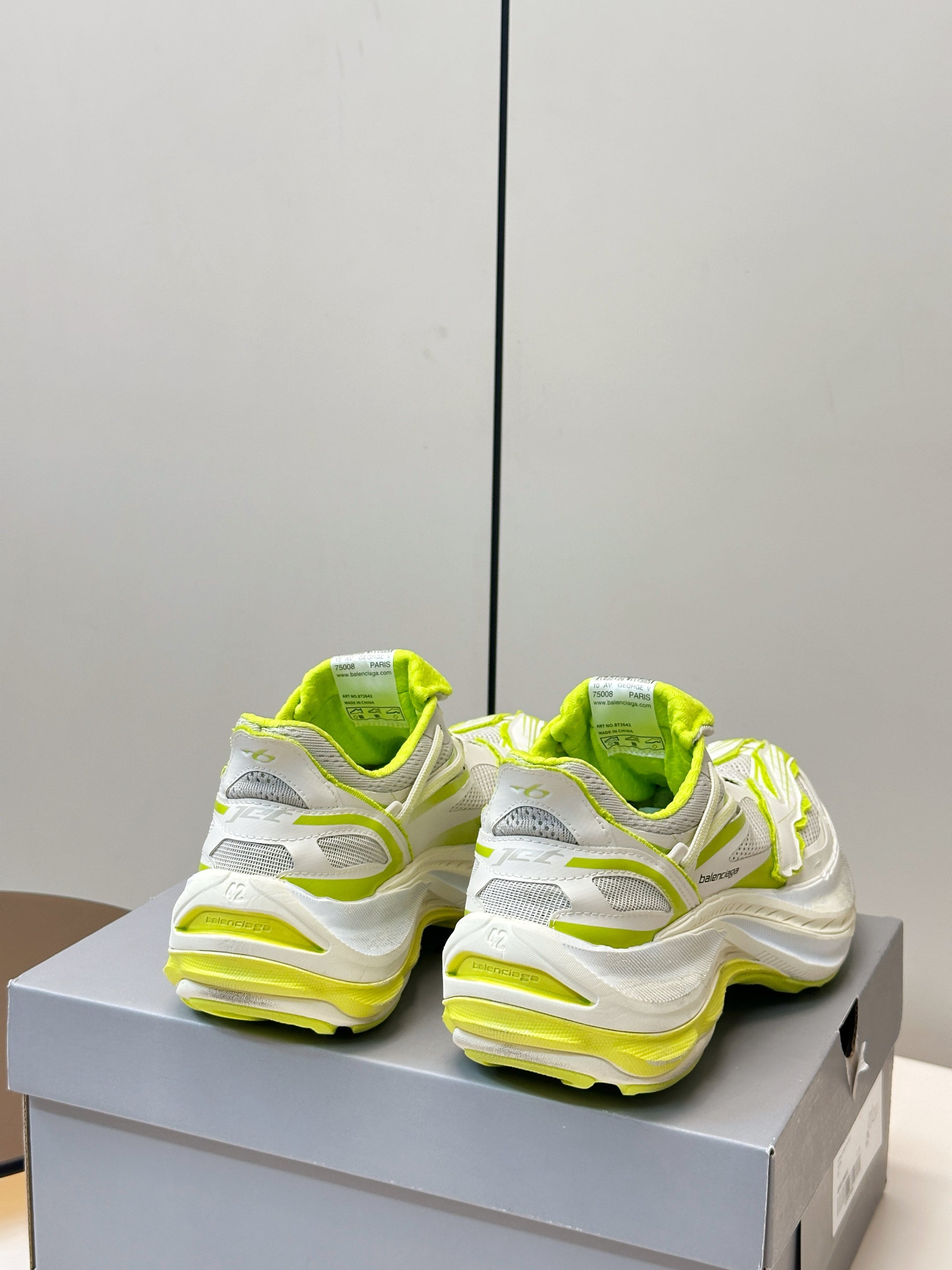 Balenciaga Jet Sneaker Neon Green White TPU Mesh 986306