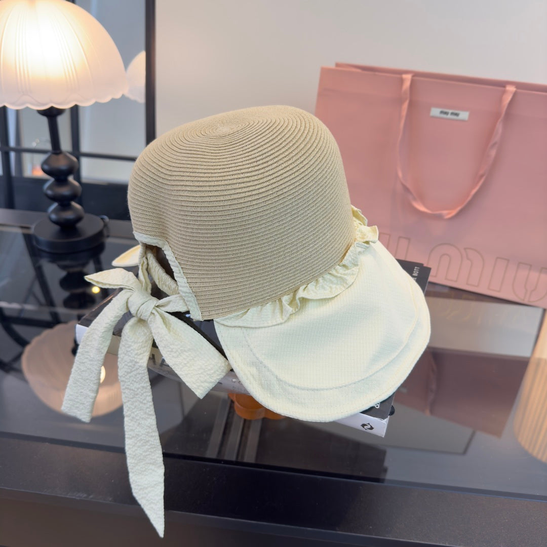 Miu 26s Straw Hat Cotton 391260