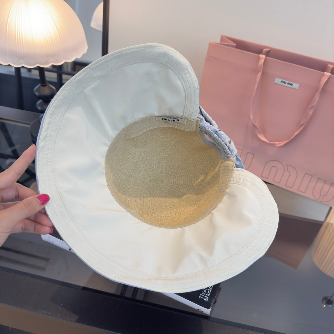 Miu 26s Straw Hat Cotton 391260