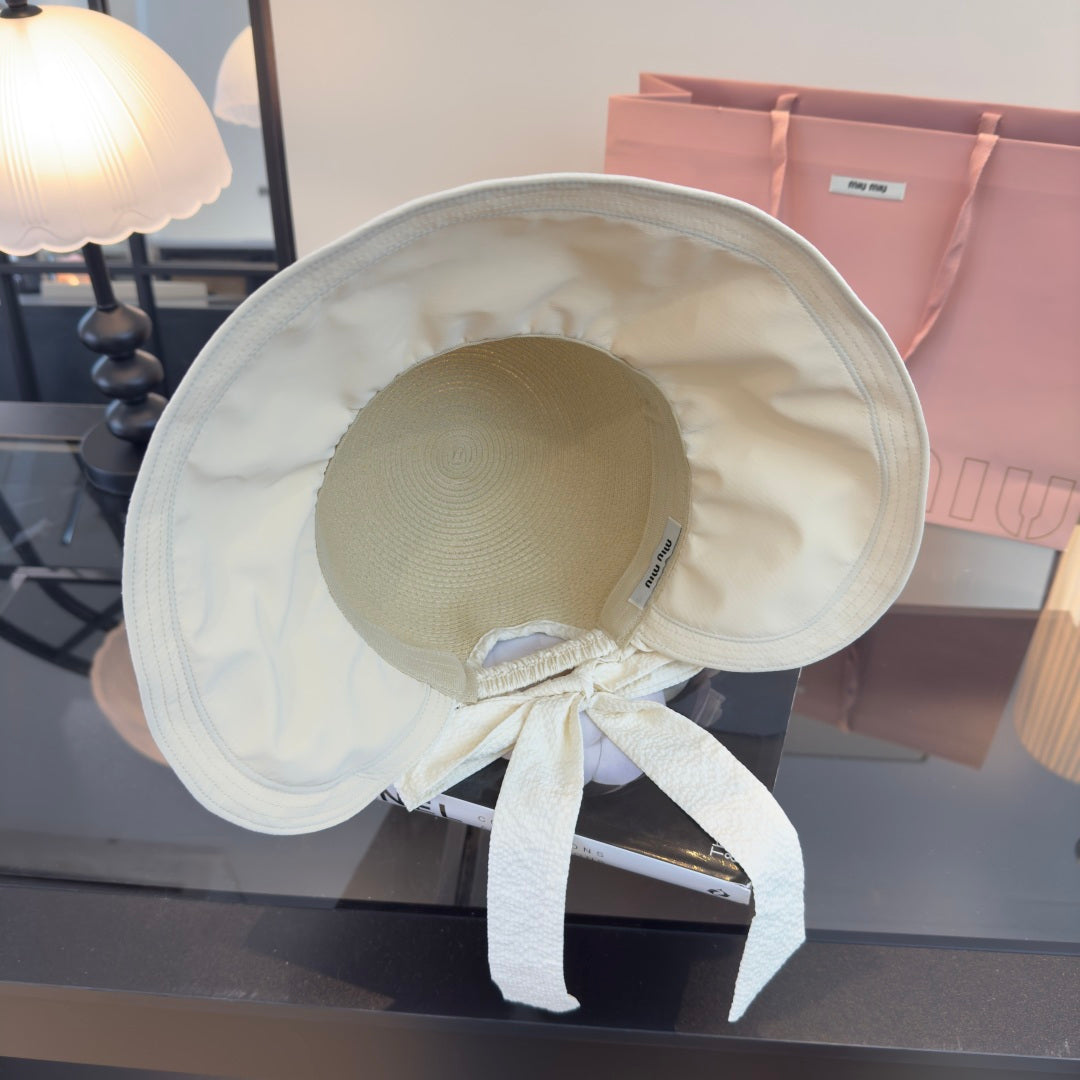 Miu 26s Straw Hat Cotton 391262