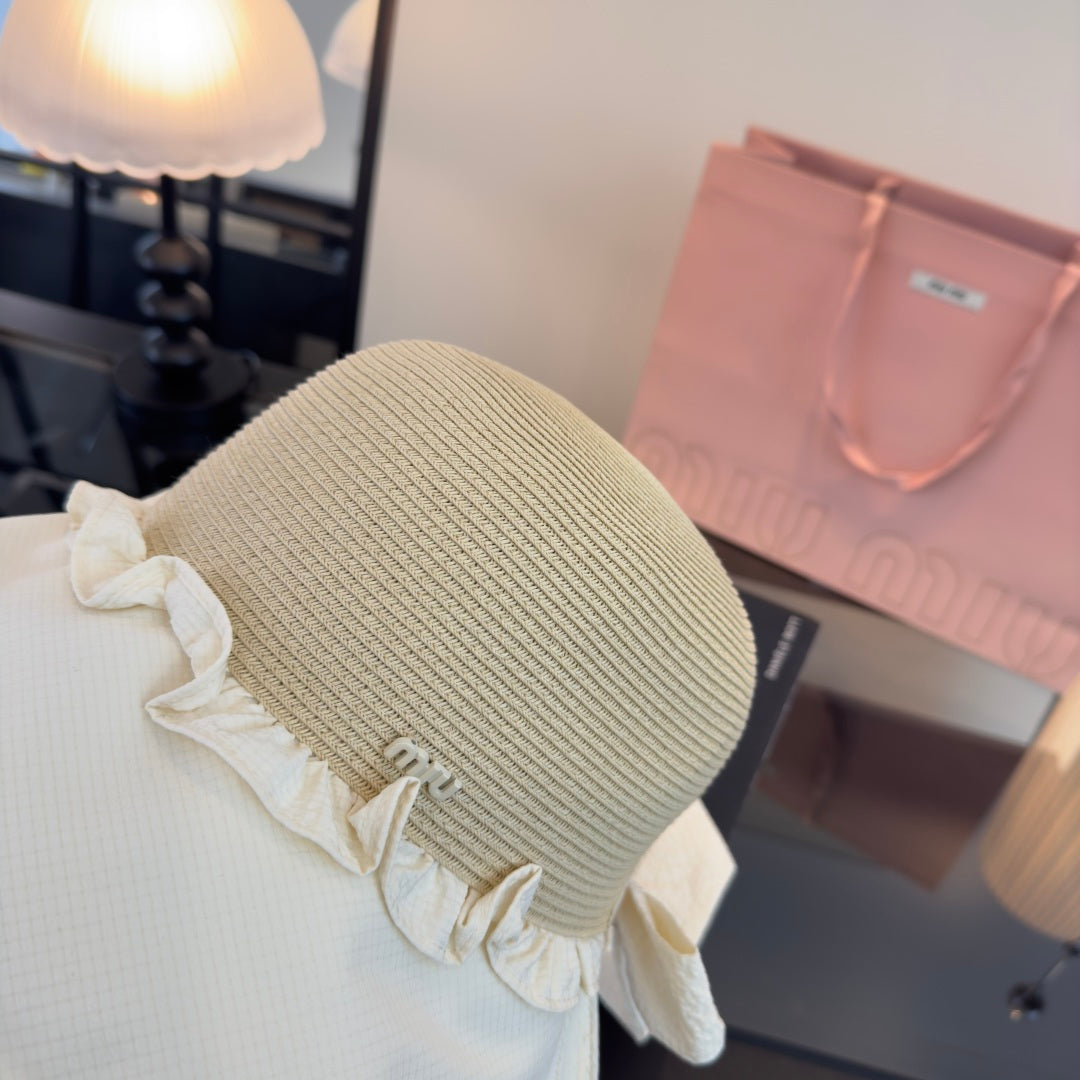 Miu 26s Straw Hat Cotton 391262
