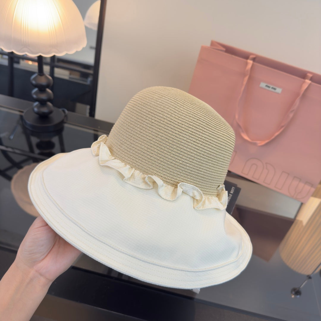 Miu 26s Straw Hat Cotton 391262