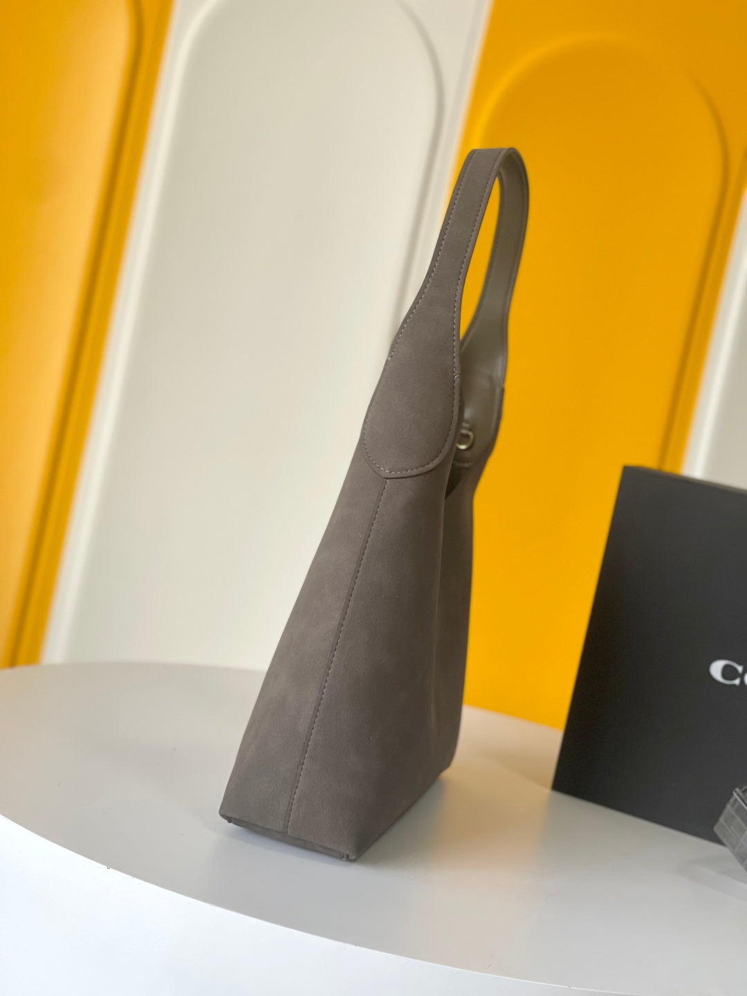 Coach Brooklyn Shoulder Bag 34cm Taupe Suede