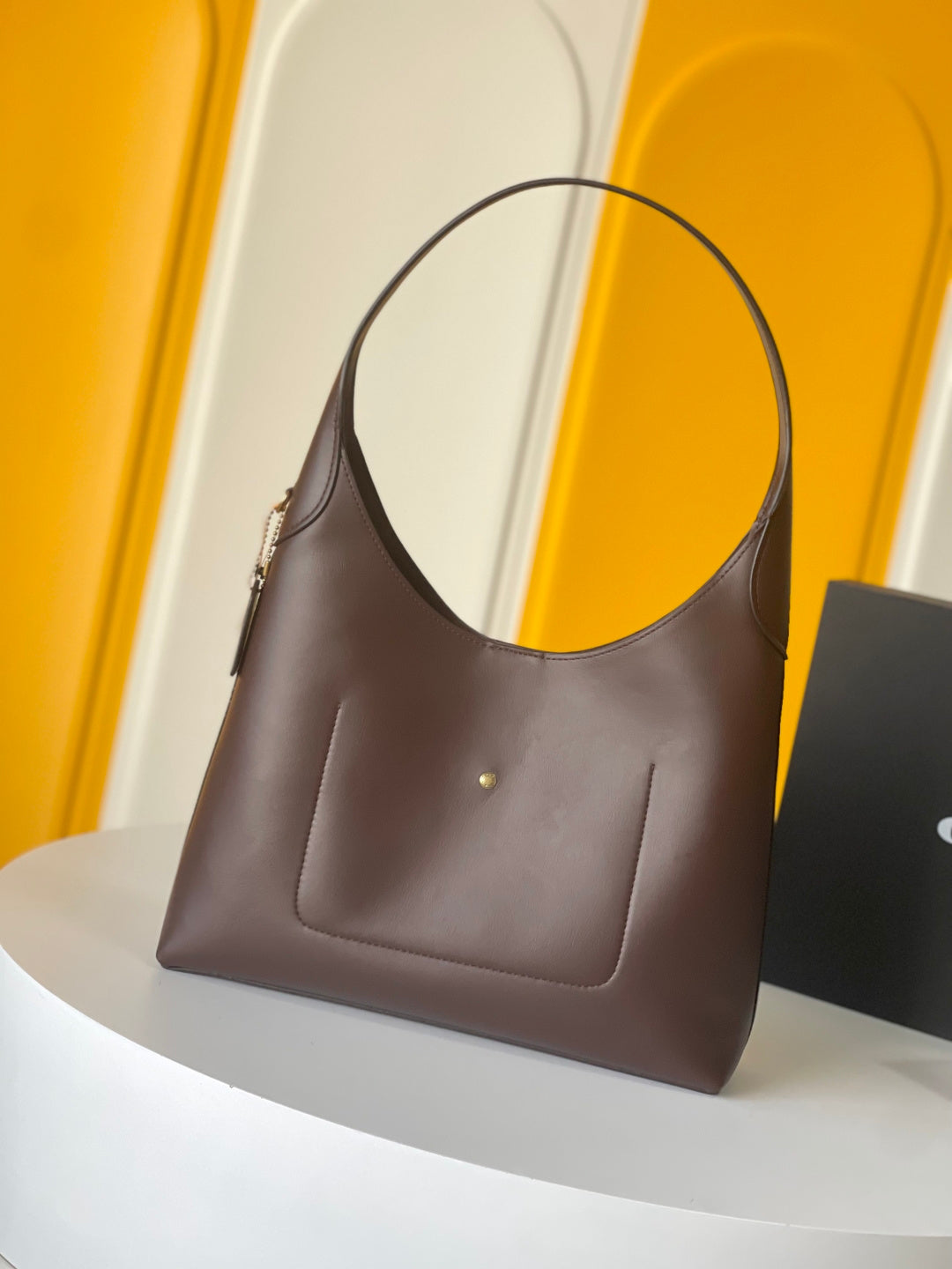 Coach Brooklyn Shoulder Bag 34cm Chocolate Calfskin