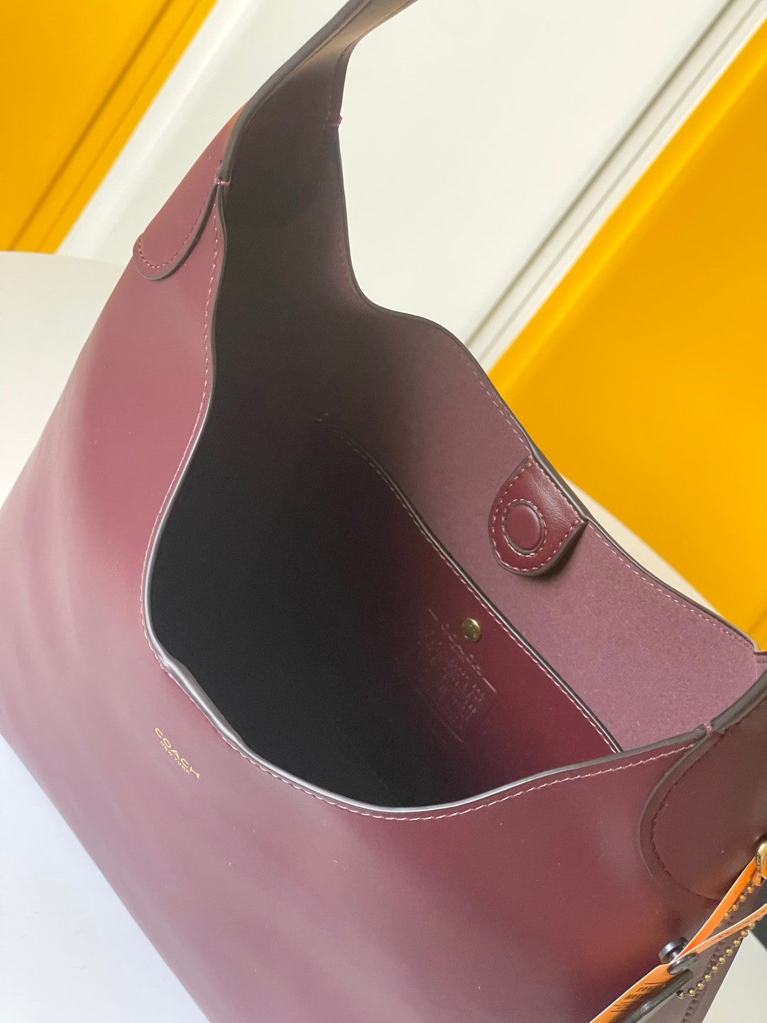 Coach Brooklyn Shoulder Bag 34cm Burgundy Calfskin