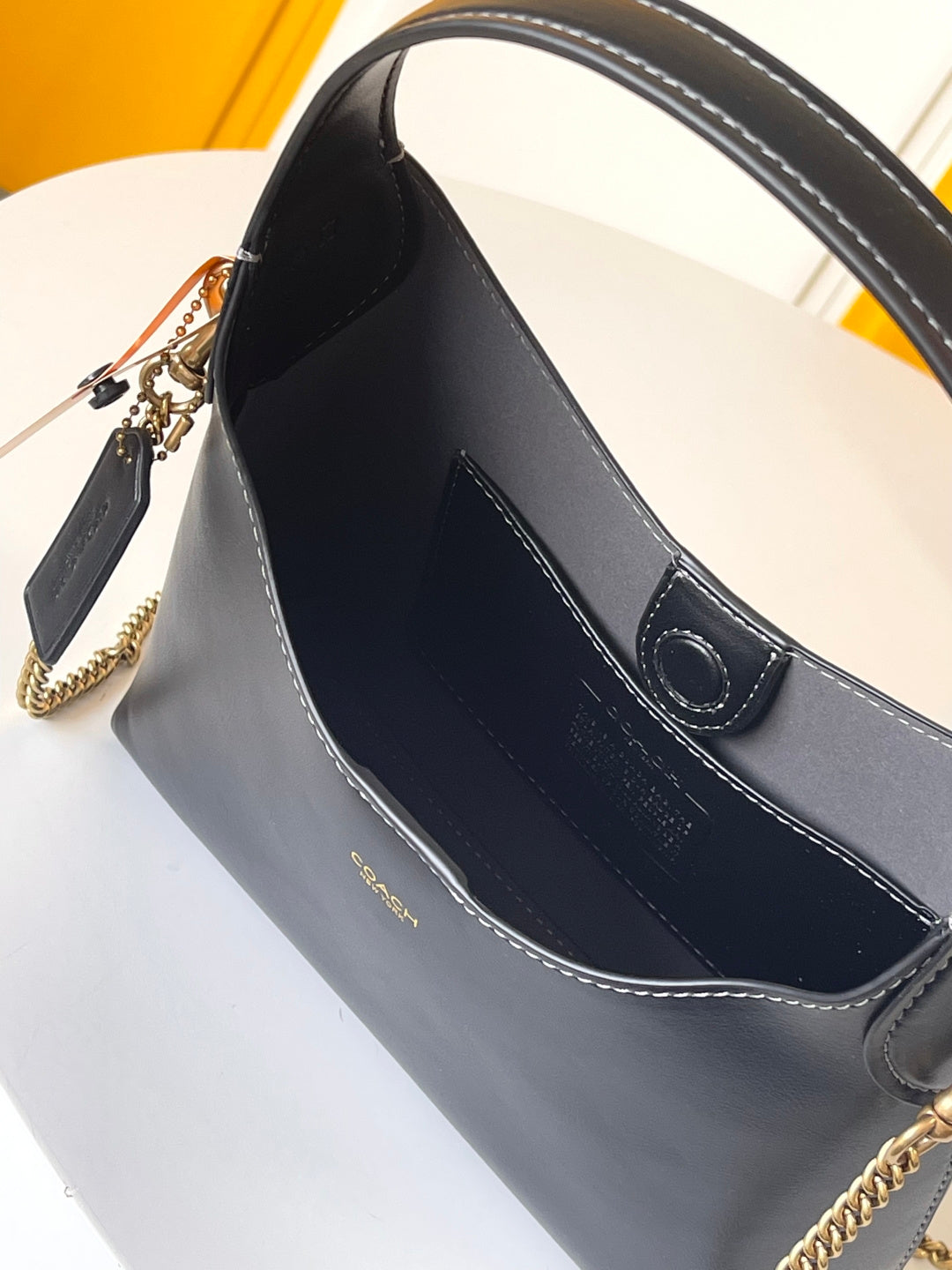 Coach Brooklyn Shoulder Bag 23 Black Calfskin
