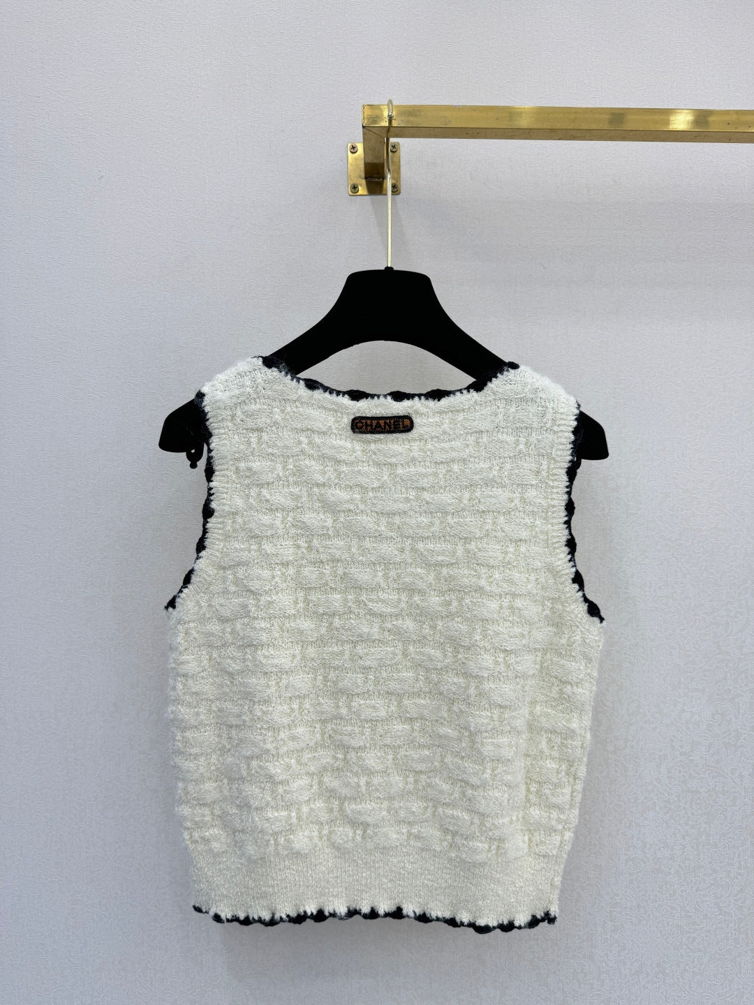 CC 26s Vest Black White Tweed Silk 363530