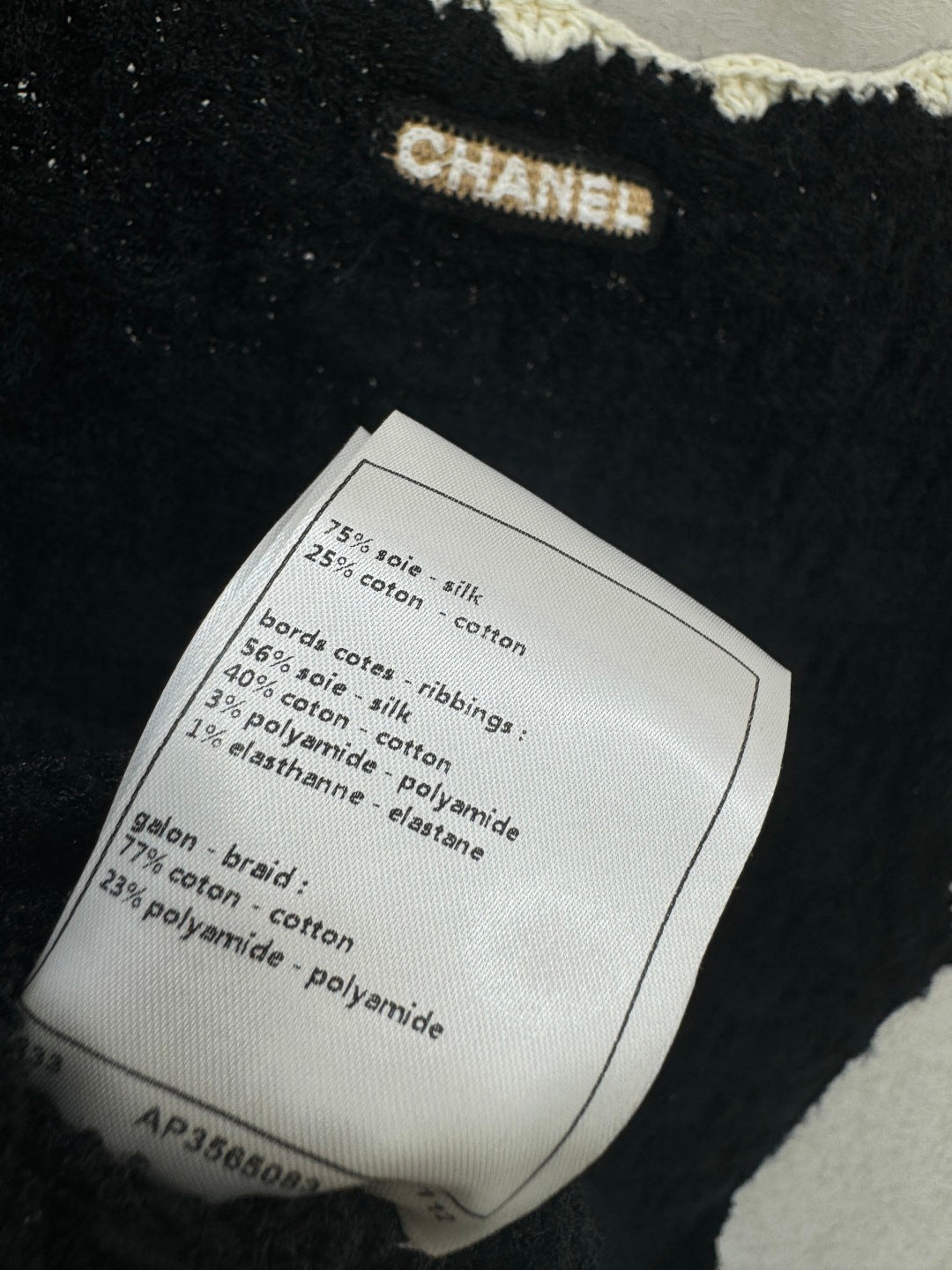 CC 26s Vest Black Cotton Silk 363531