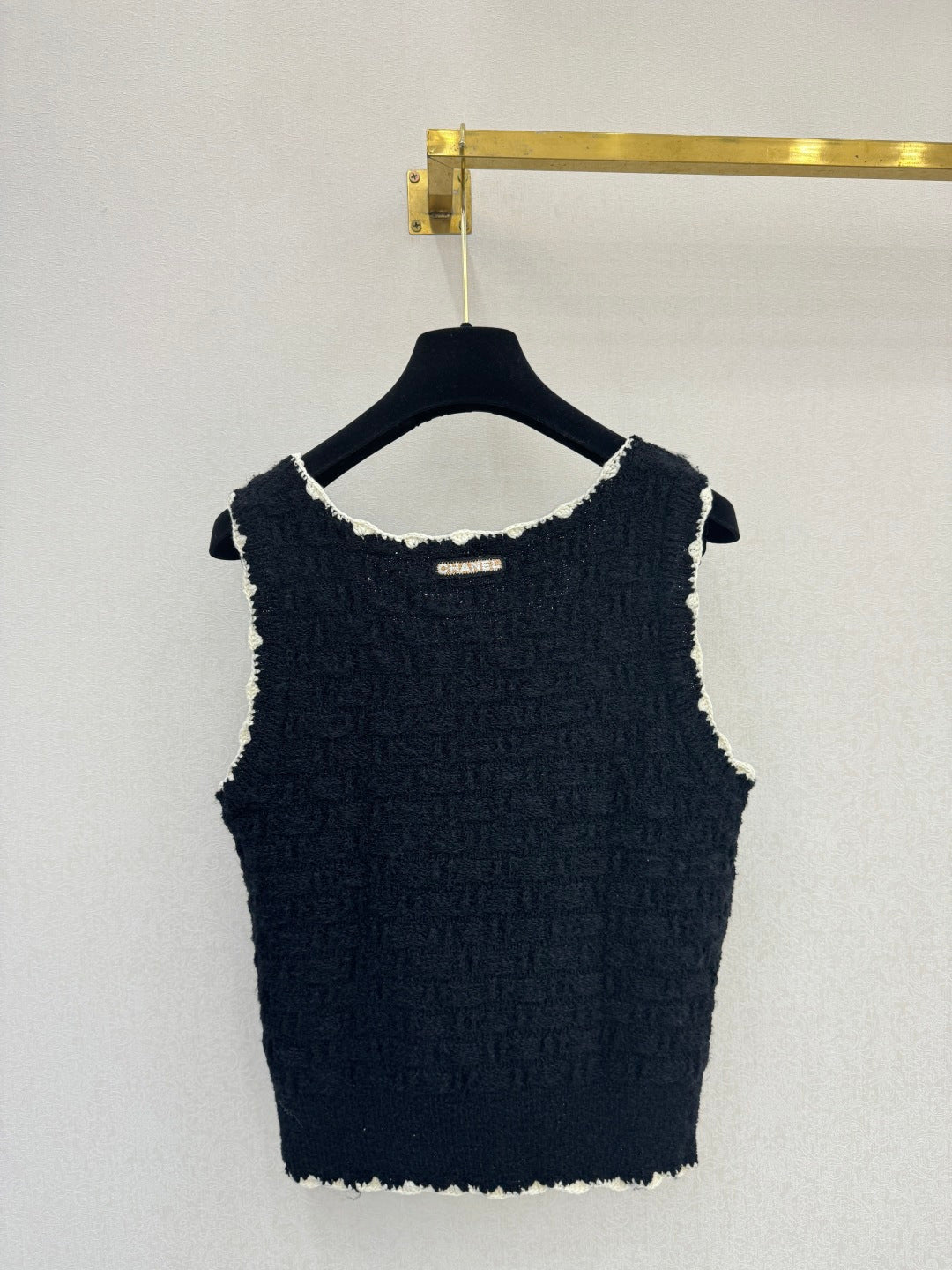 CC 26s Vest Black Cotton Silk 363531