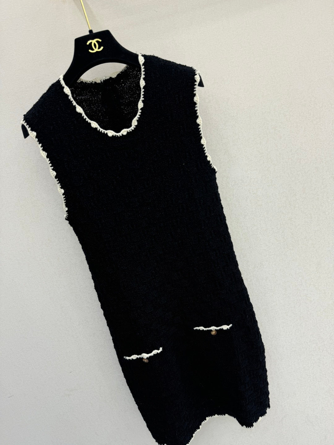 CC 26s Vest Dress Black Tweed 363534