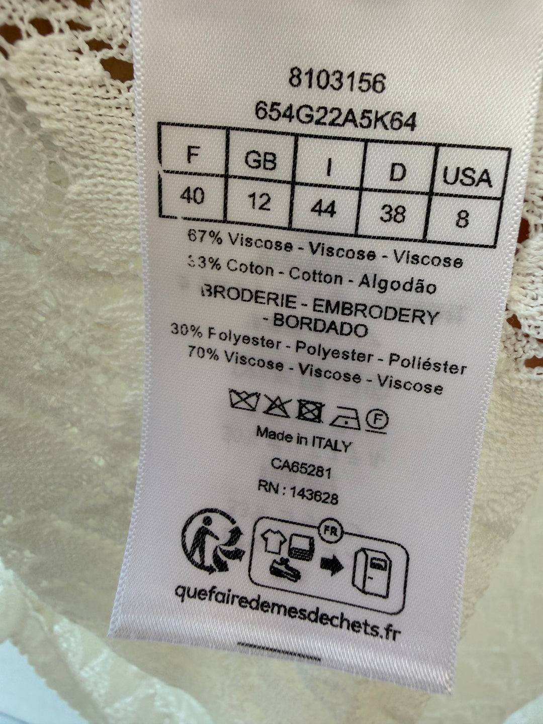 CD 26s Médaillon Embroidered Cardigan White Heart Motif Cotton 423135