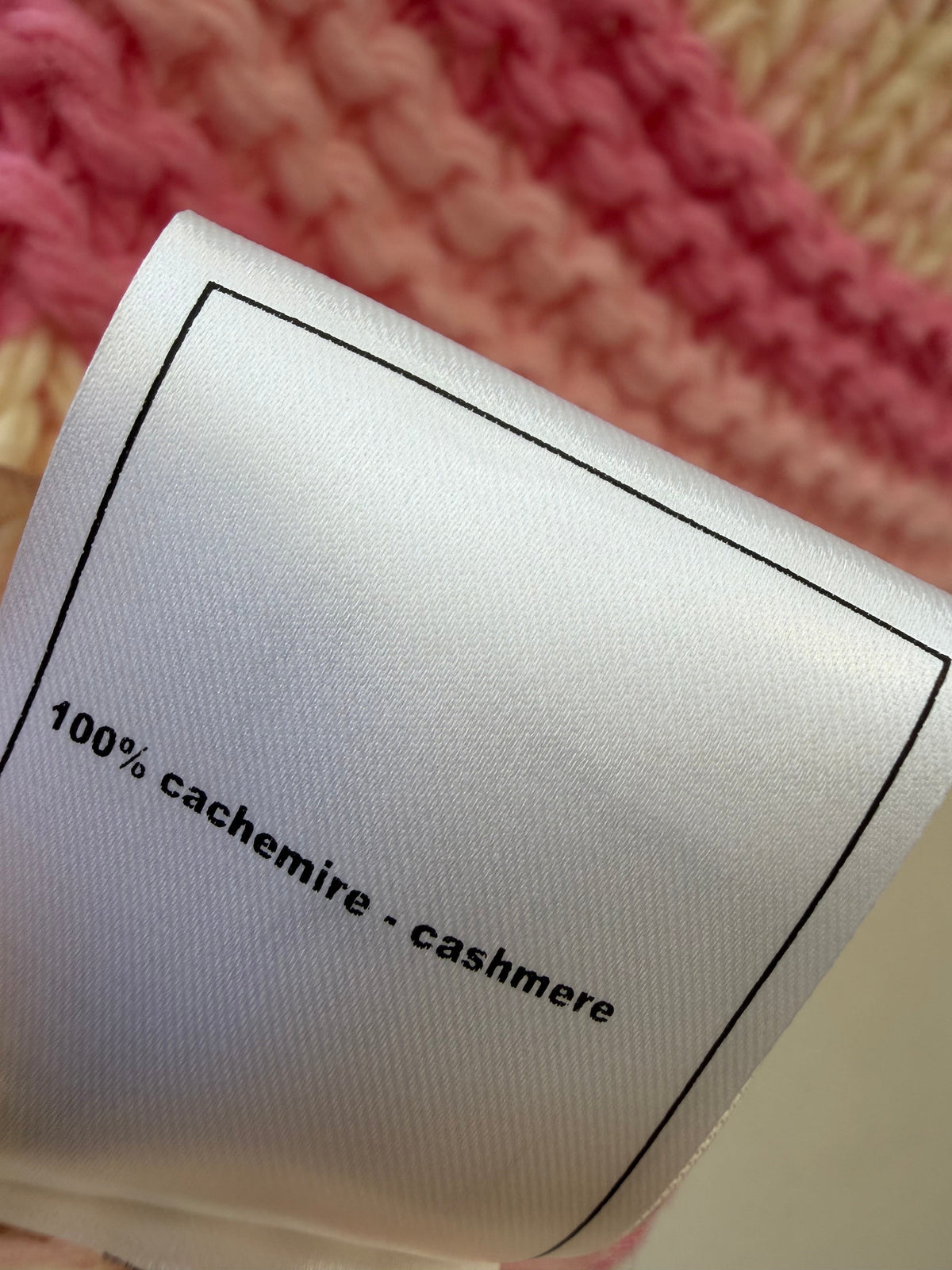 Chanel 26s Knit Vest Striped Pink Beige Cashmere 654321