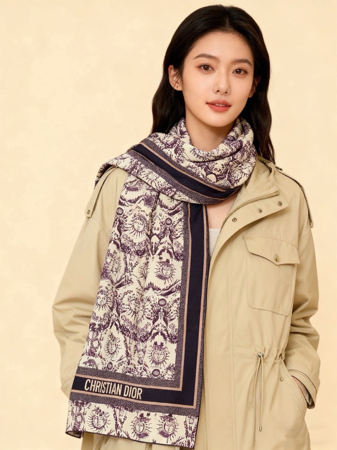 Dior 26s Scarf 140cm Silk & Cashmere 304709