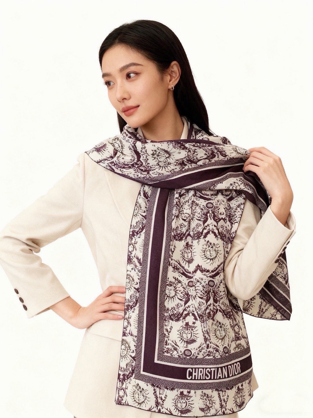 Dior 26s Scarf 140cm Silk & Cashmere 304711