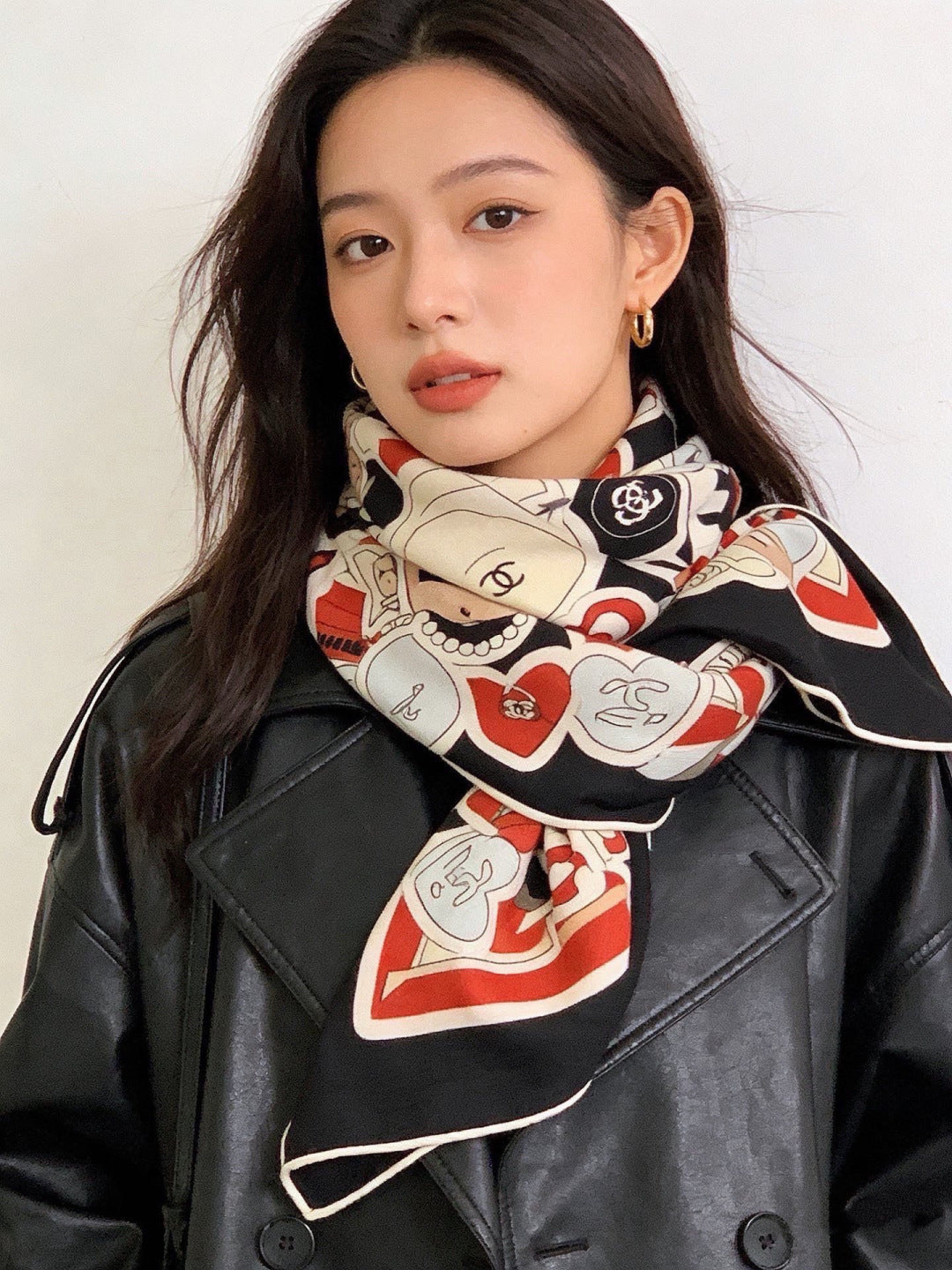 Chanel 26s Scarf 140 In Silk Cashmere 309866