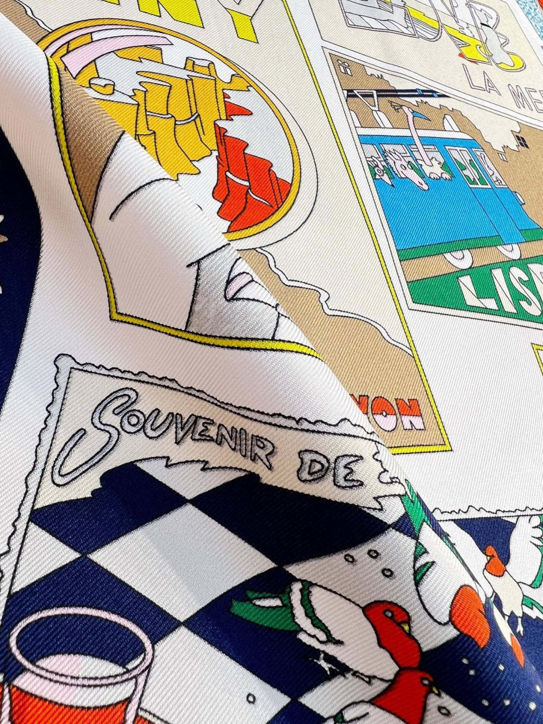 Hermes 26s Printed Square Scarf 90 In Silk 309946