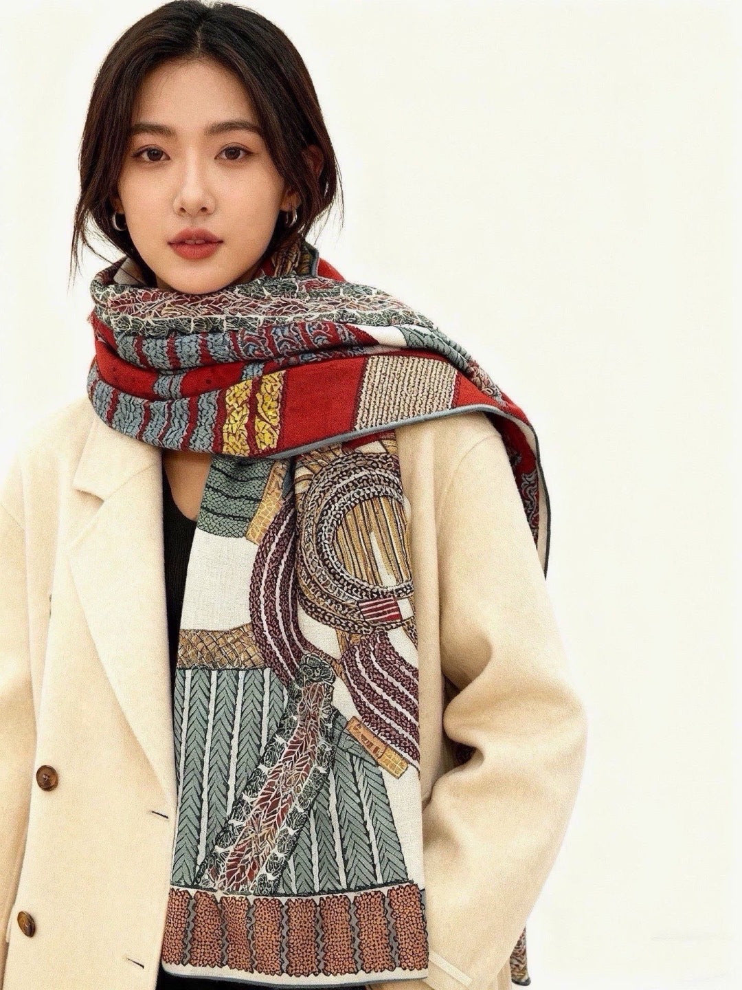HM 26s Scarf 140 In Cashmere And Silk 446743