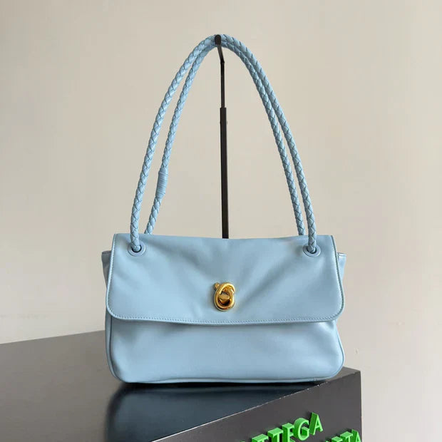Bottega Veneta 2026 Madison Bag Blue Lambskin 129928