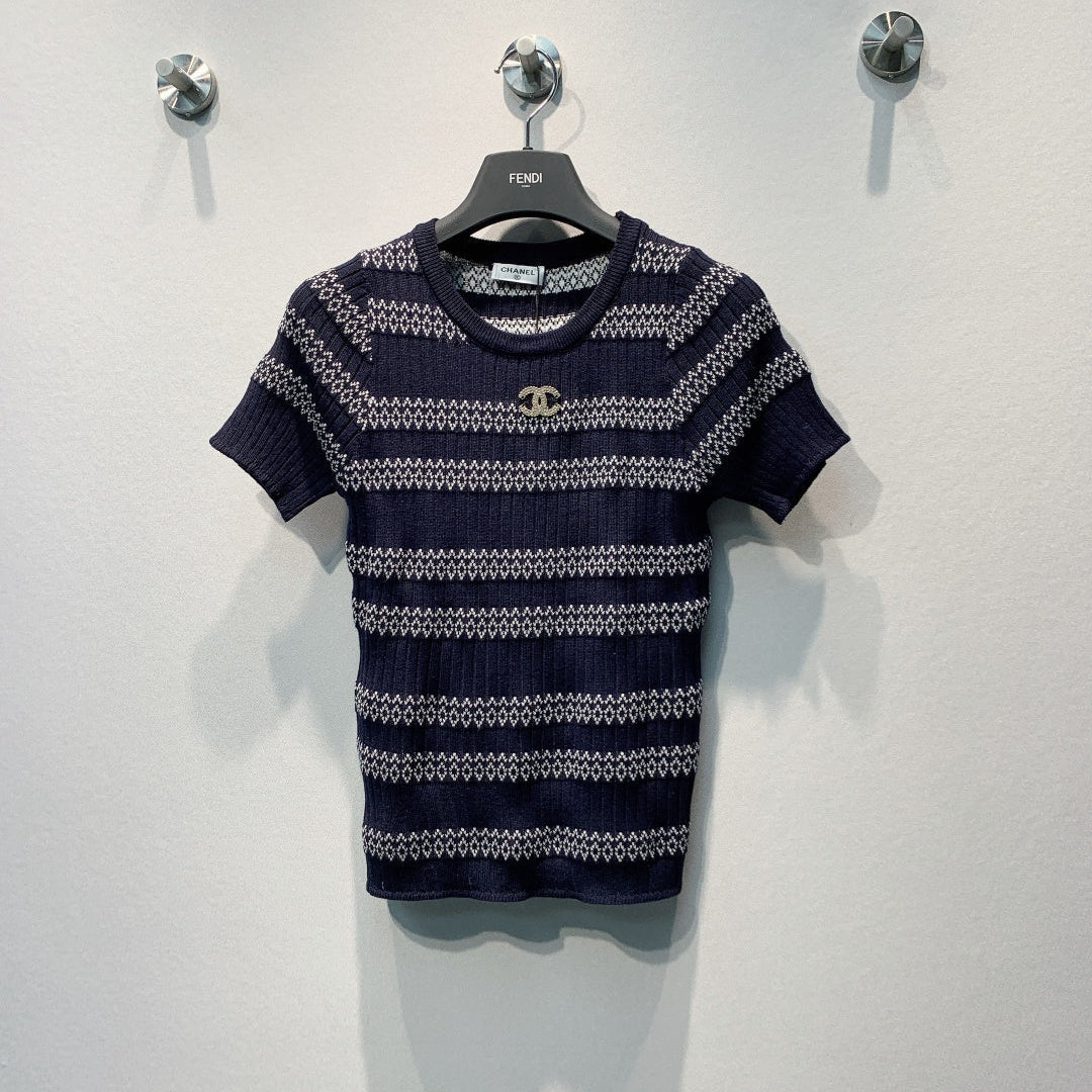 Chanel 26s Knit Short Sleeve T-Shirt Style 1283
