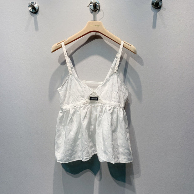 MiuMiu 2026 Tank Top White Cotton 400379