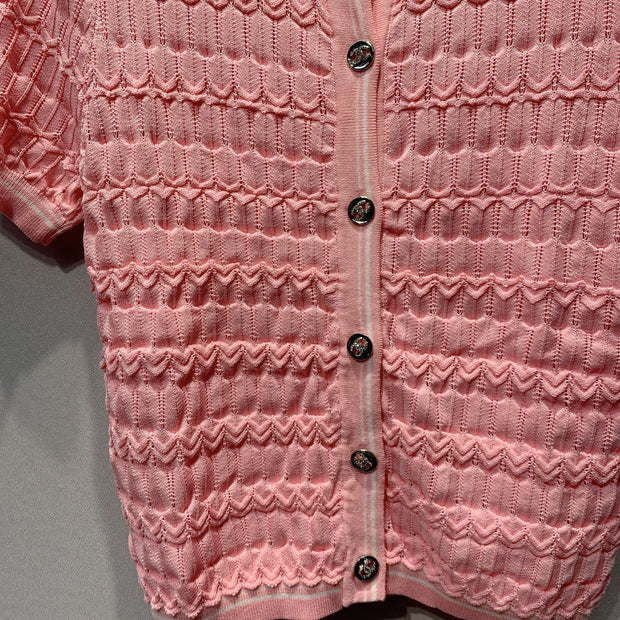 Chanel 2026 Openwork Knit Sweater Cardigan 402075