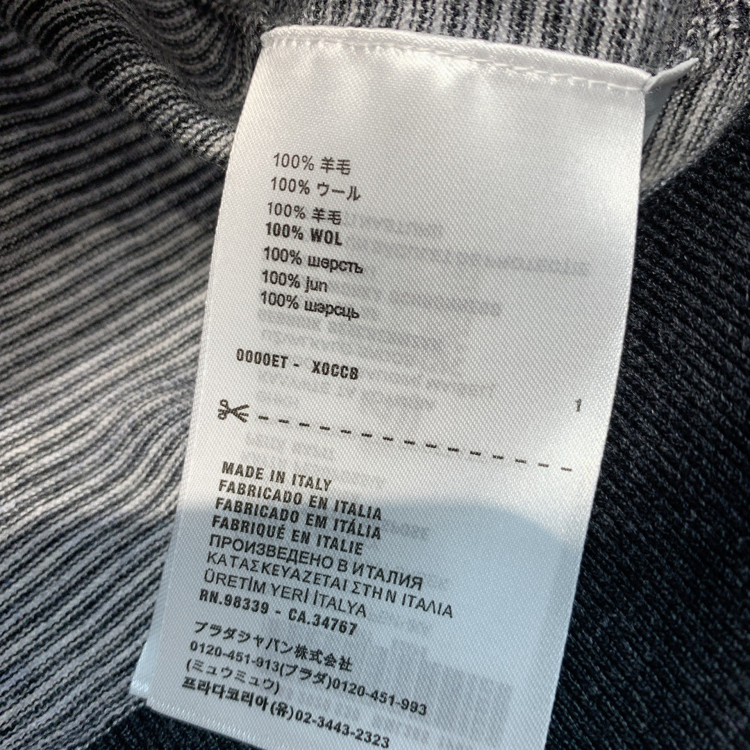 Miu 26s Striped Polo Shirt Wool 406239