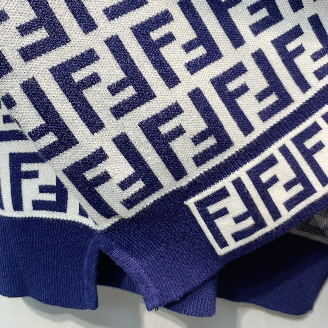 Fendi 26s Monogram Knit Short-Sleeve T-Shirt 406285