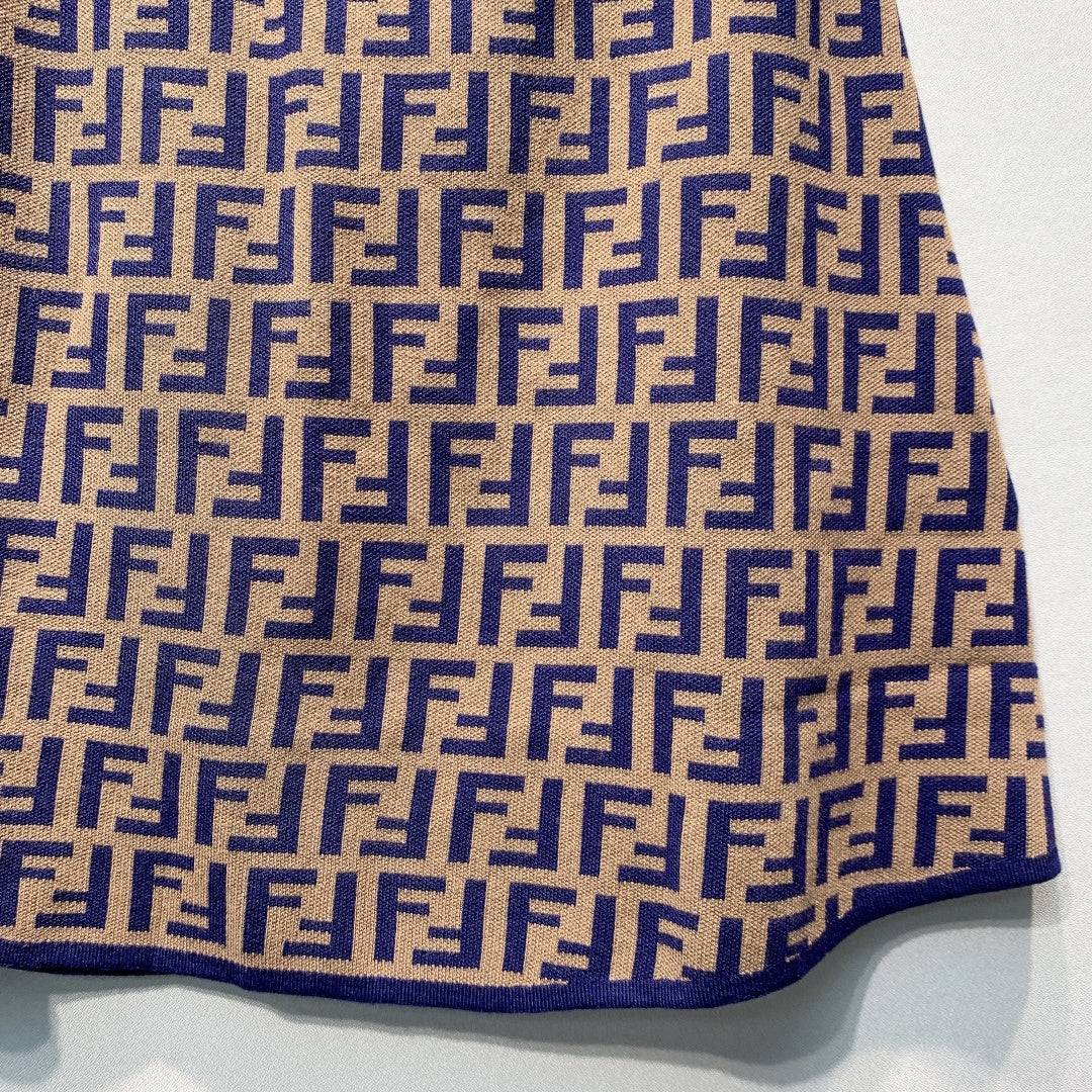 Fendi 26s Monogram Knit Midi Skirt 406288