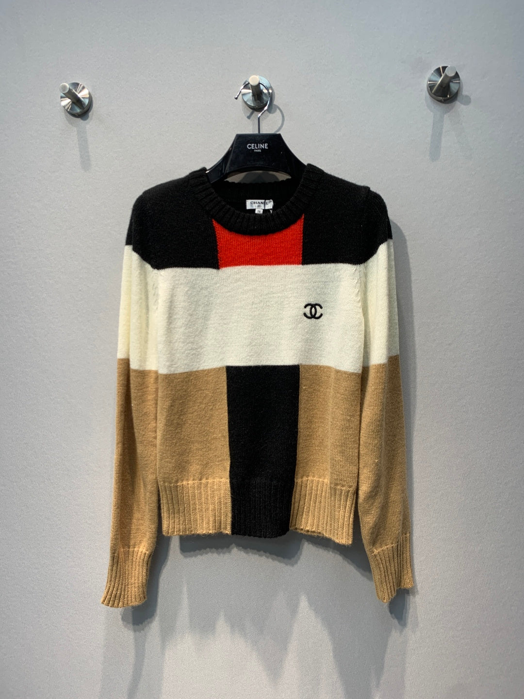 CC 26s Multicolor Patchwork Knitwear Wool 413898