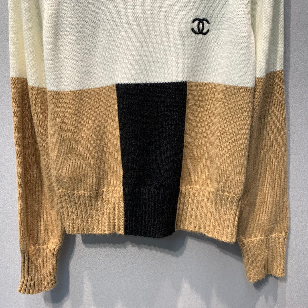 CC 26s Multicolor Patchwork Knitwear Wool 413898
