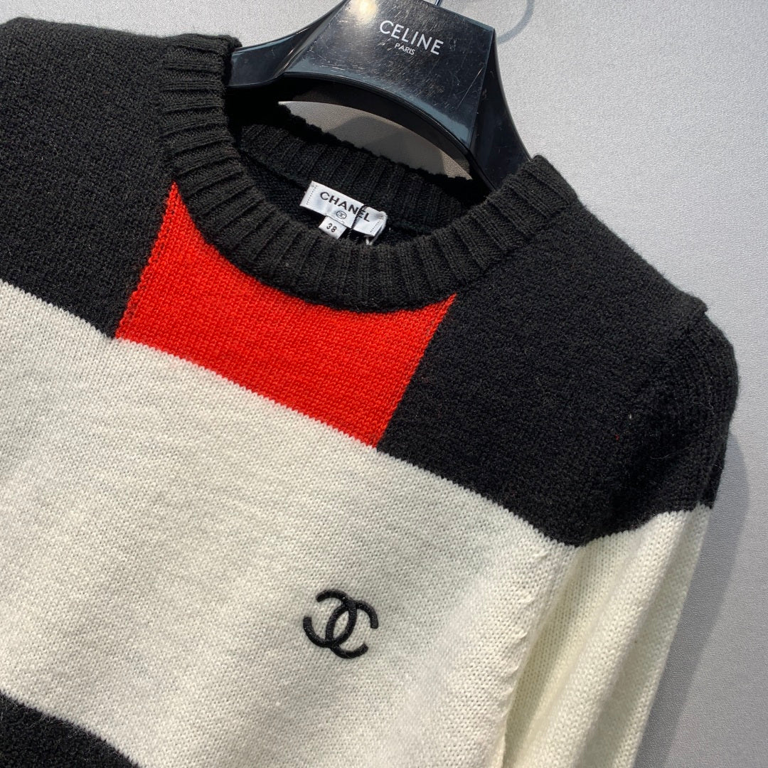 CC 26s Multicolor Patchwork Knitwear Wool 413898