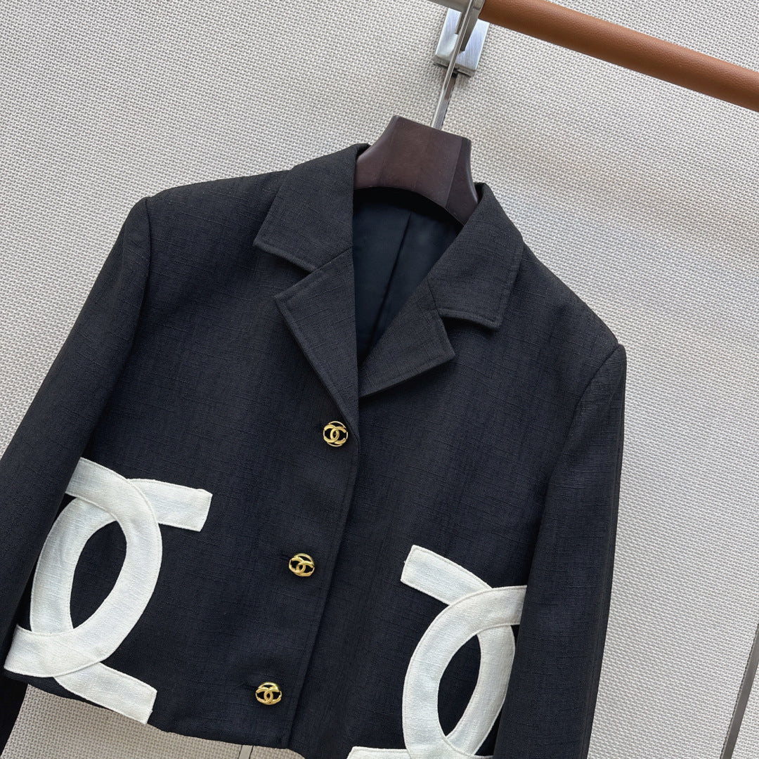 CC 26s Cruise 2026/27 Look 21 Blazer Black Cotton 409186