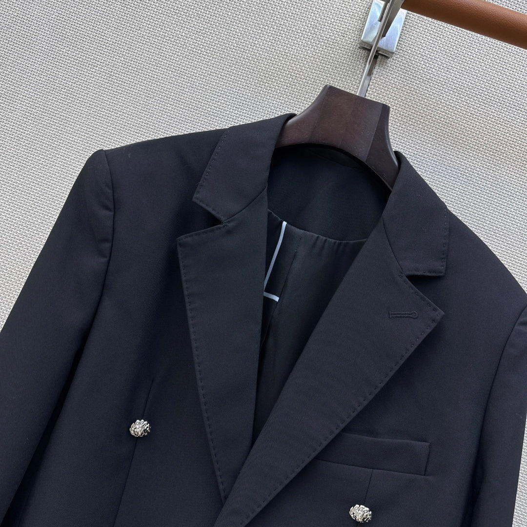 CC 26s Jacket Gabardine Black Wool Cotton Polyester 409110