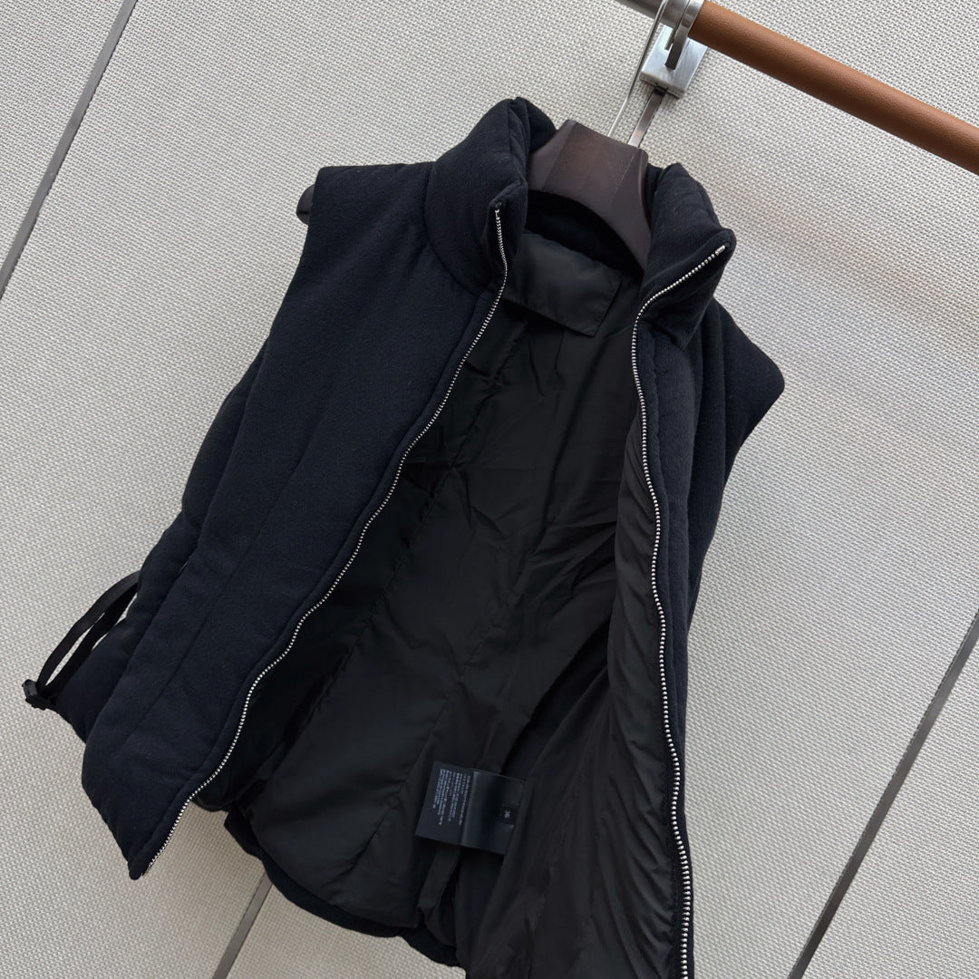 Prada 26s Loden Down Vest Black Down Filling 419335