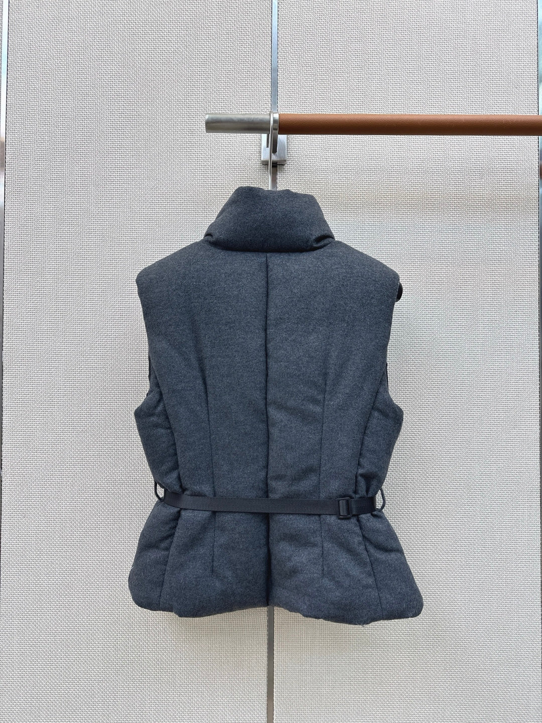 Prada 26s Loden Down Vest Grey Down Filling 419336