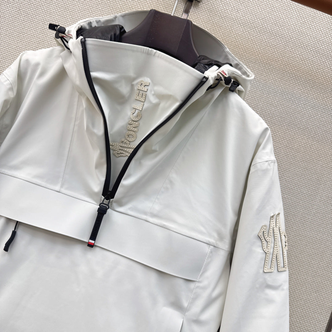 Moncler 26s Grenoble Ski Anorak Jacket White Polyester 429119