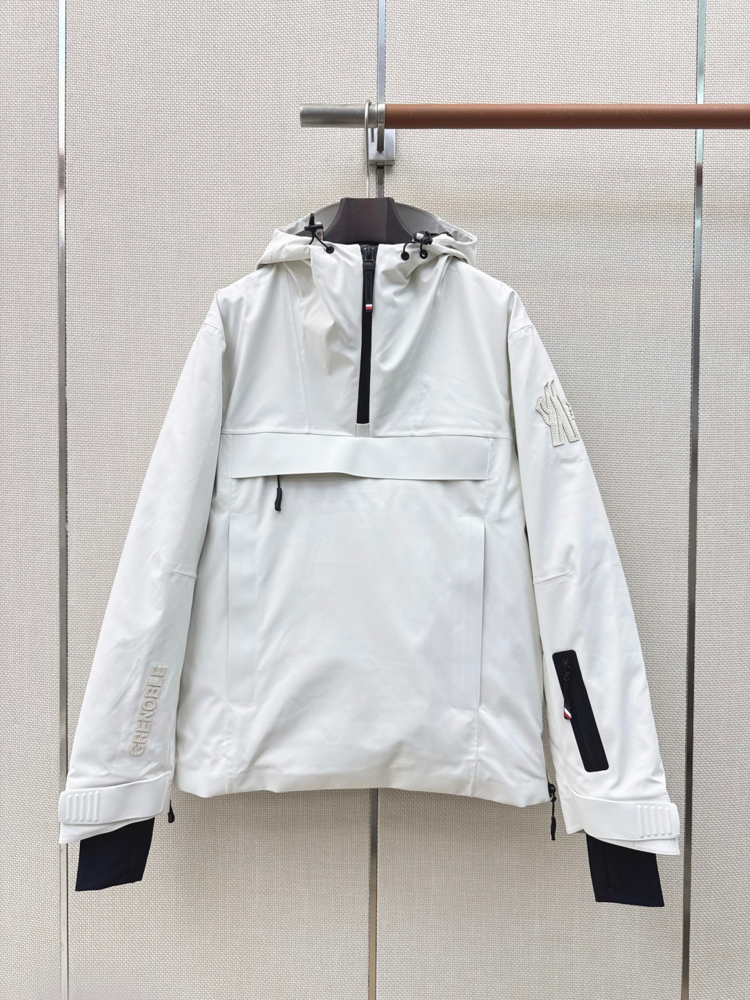Moncler 26s Grenoble Ski Anorak Jacket White Polyester 429119