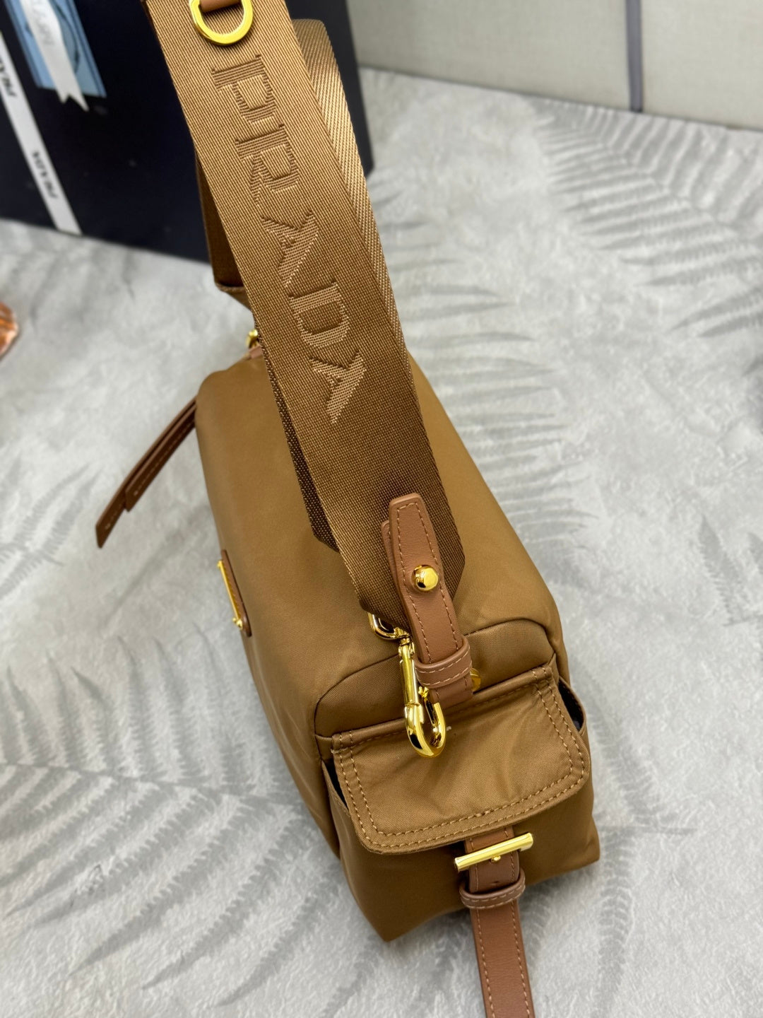 Prada 26s Small Explore Beige Re-Nylon 144439