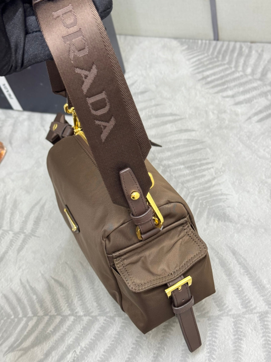 Prada 26s Small Explore Khaki Re-Nylon 144441