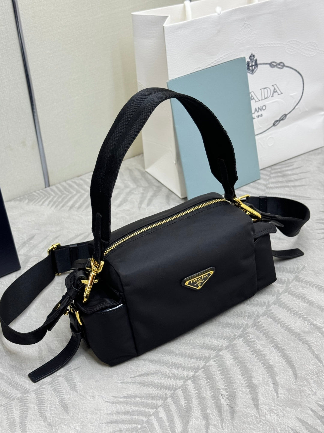 Prada 26s Small Explore Black Re-Nylon 144442