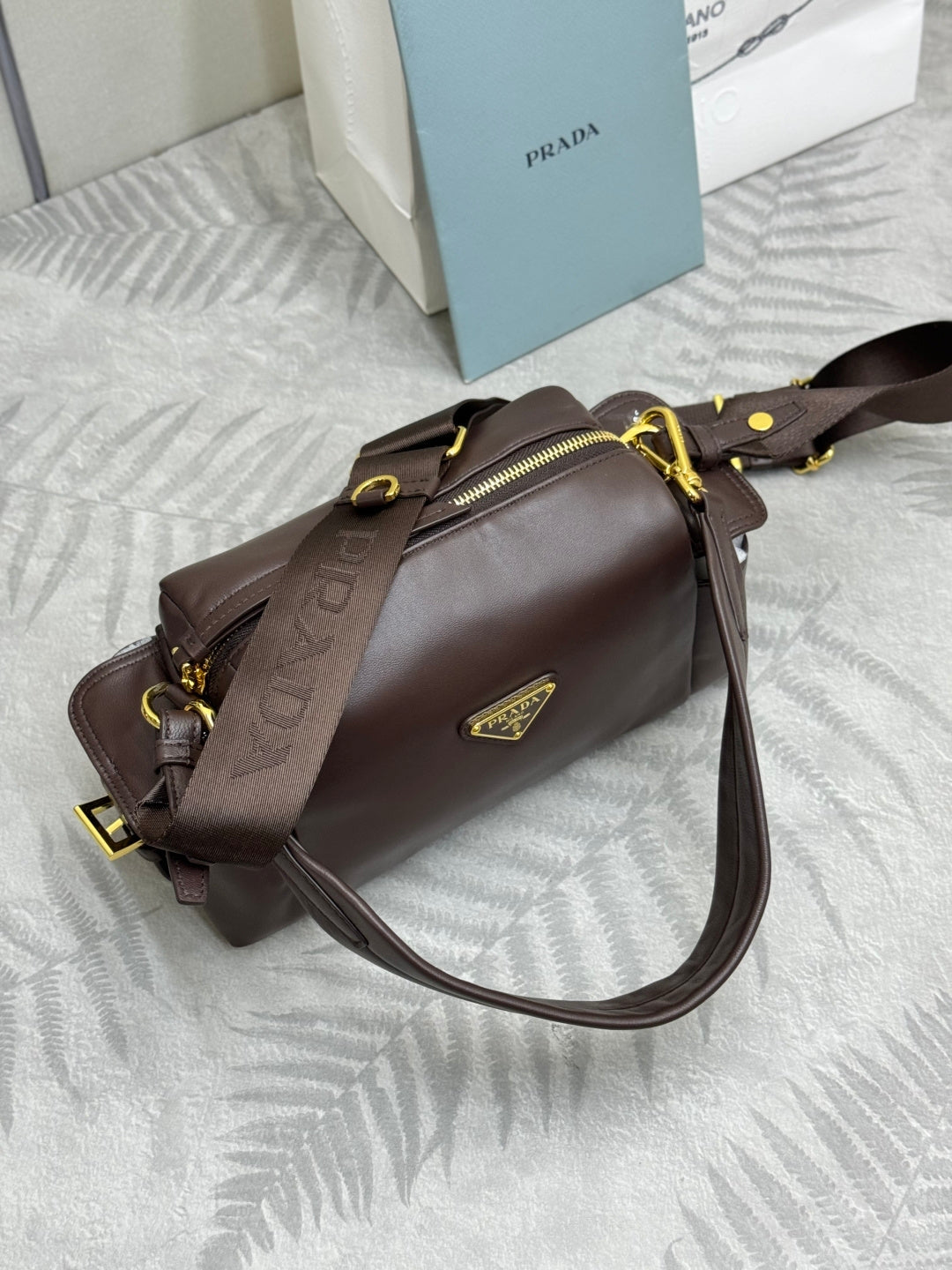 Prada 26s Small Explore Brown Leather 144436