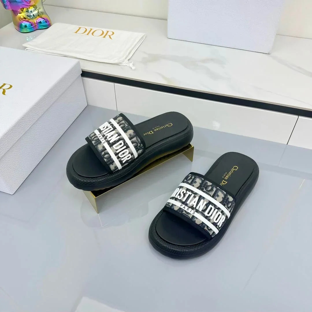 Dior 2026 Oblique Dway Slipper Canvas Leather 927516