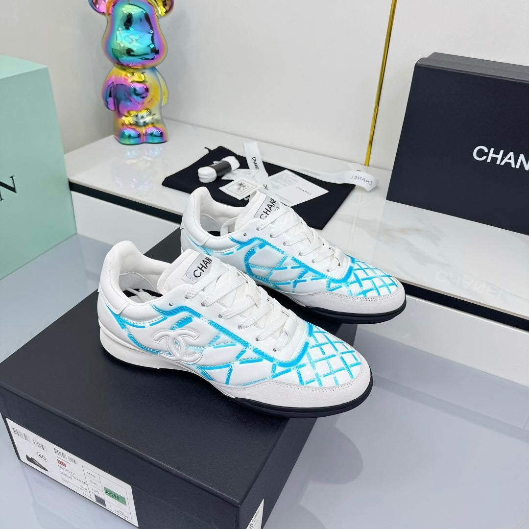 CC 25 Trainers White & Blue Cowhide 413833