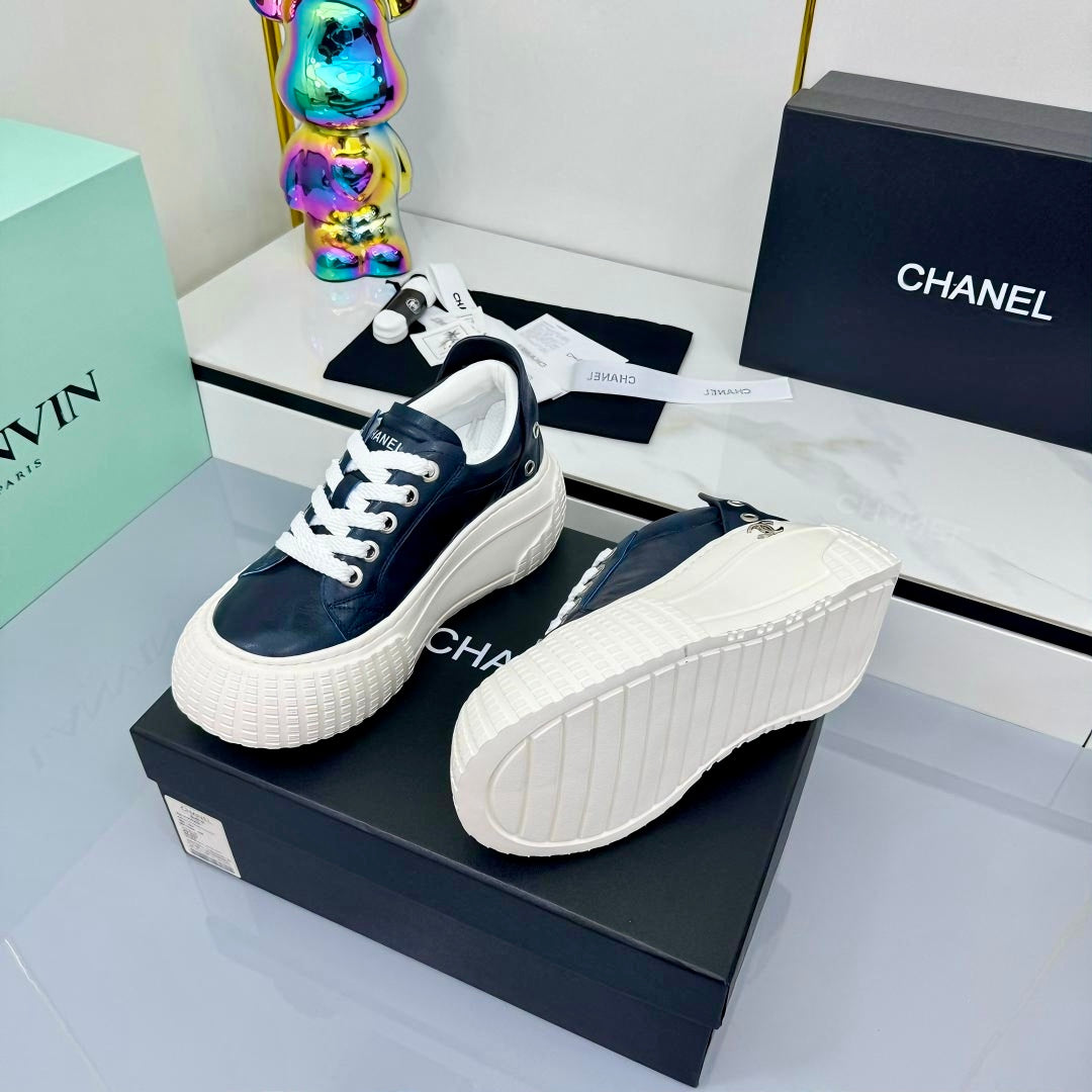 CC 25C Panda Sneakers Black White Sheepskin Mesh 413850